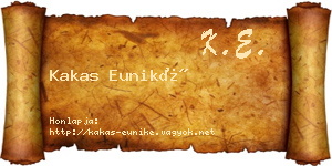 Kakas Euniké névjegykártya